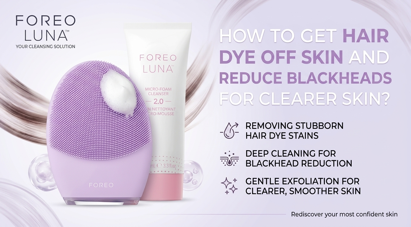 FOREO skincare device for gentle facial cleansing and blackhead care